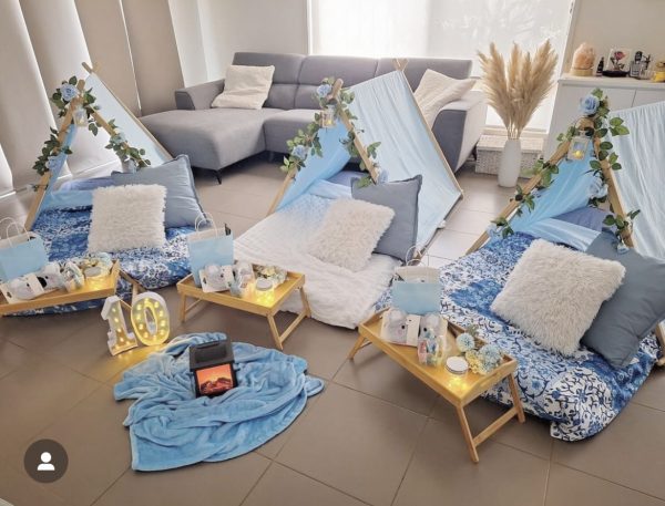 DIY Teepee Tents-Pretty In Blue